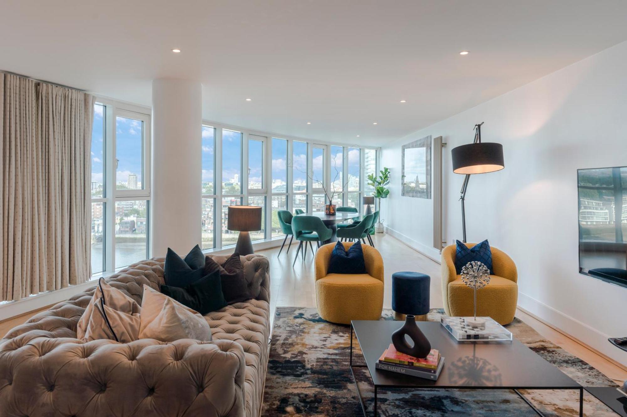 Best Thames View In Town! Large Luxxe Nomad Design Family Home Londra Oda fotoğraf